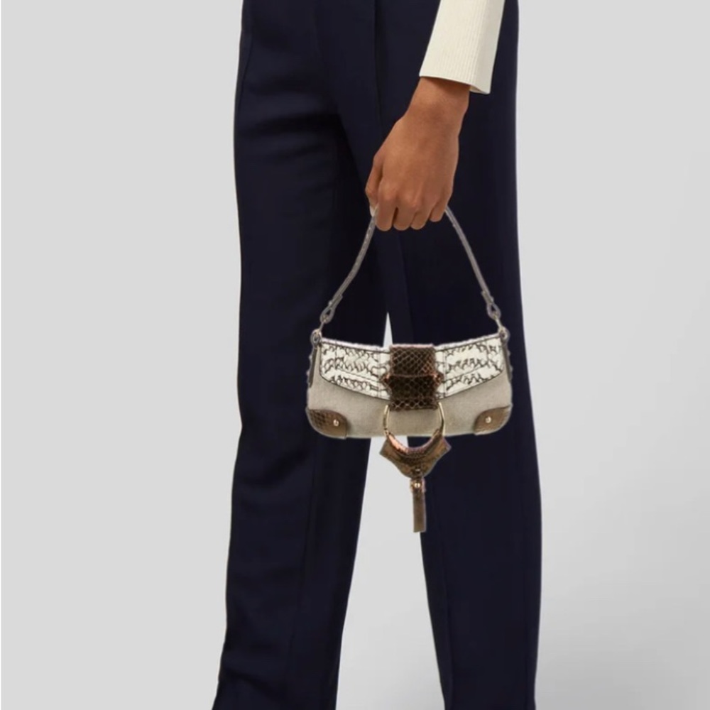 Designer Dolce And Gabbana Python Embellished Sho… - image 2